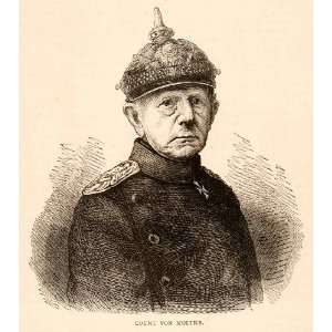1874 Wood Engraving Portrait Costume Uniform Count Von Moltke Helmuth 