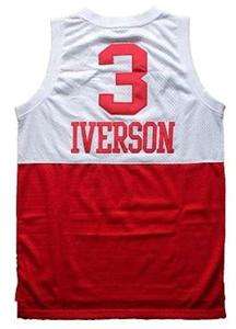 Allen Iverson 76ers Retro #3 NBA 10th Jersey Red/White  