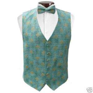 Mardi Gras French Quarter Fleur De Lis Vest and Tie  