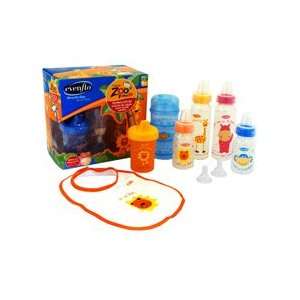    Evenflo   Zoo Friends Decorated Bottle Gift Set, BPA Free Baby