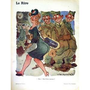 LE RIRE (THE LAUGH) FRENCH HUMOR MAGAZINE WAR SOLDIERS