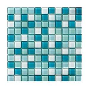   Sample   G38 Aqua Blue Blend Glass Mosaic Tile Sample: Everything Else