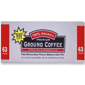 100% Arabica Premium Ground Coffee   63/1.5oz  Grocery 
