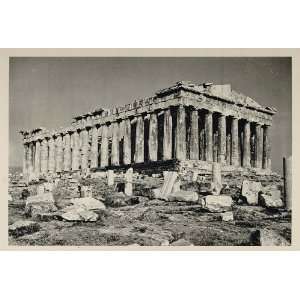  1937 Parthenon Acropolis Greek Temple Athens Greece 
