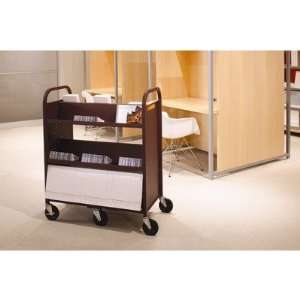  Book Utility Truck with Six Shelves Color: Grey Mist 