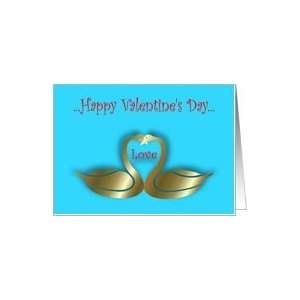 VALENTINE SWANS   LOVE   VALENTINE GREETING CARD   VALENTINES DAY 