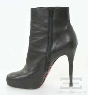 Christian Louboutin Black Nappa Leather Mamanouk 120mm Boots Size 40 