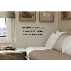  Only love stops hate Vinyl wall art Inspirational quotes 