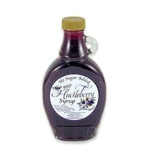 Wild Huckleberry Syrup   No Sugar Added: Huckleberry Haven 10oz 