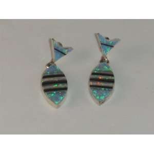  Navajo Indian Jewelry Opal Earrings   ER 0016 Sports 
