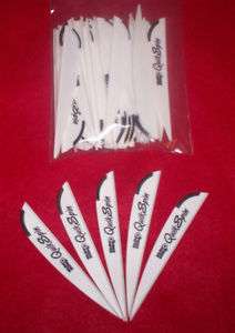 NAP Quikspin Plastic Arrow Vanes 3.125 White Pkg 42  