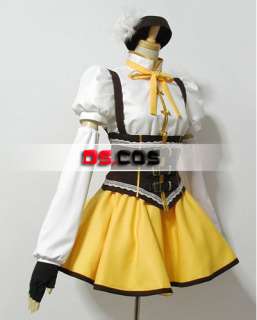 Puella Magi Madoka Magica Mamitomoe (Tomoe Mami) Cosplay Costume Dress 