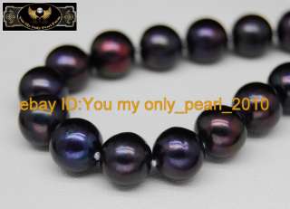MP Cultured 9 10mm AAA black pearl bracelets 925s  