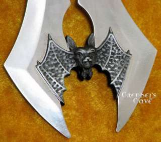 VAMPIRE BAT DAGGER Unusual Knife Display Plaque Steel  
