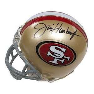  Jim Harbaugh Autographed Mini Helmet   Autographed NFL 