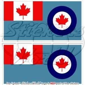 CANADA Canadian AirForce AIRCOM Flag 3 (75mm) Vinyl Bumper Stickers 