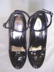 New BEBE Anabel Black Patent LEATHER Mary 5 6 7 8 9 10  