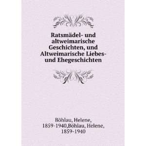   (German Edition) (9785874948238) Helene BÃ¶hlau Books