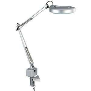   Silver Metal 3 Diopter Magnifier Lamp with Silver Shade LSM 197 SILV