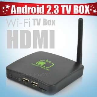 New Google Android 2.3 Internet TV Box WIFI Media Player 1080P Full HD 