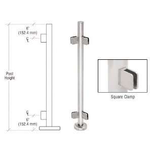   Square Glass Clamp 135 Degree Center Post Railing Kit by CR Laurence