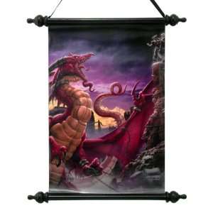  Unleashed Dragon Scroll Tom Wood Collectible Wall Hanging 