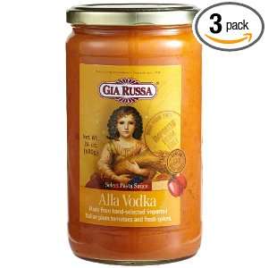 Gia Russa Alla Vodka Pasta Sauce, 24 Ounce Glass Jars (Pack of 3 
