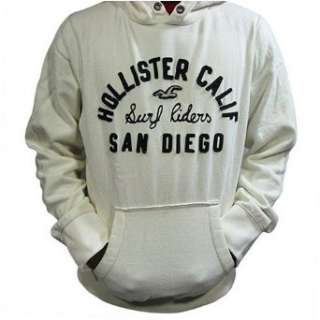 Hollister White San Diego Hooded Sweatshirt Hoody 