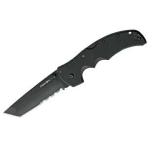 Cold Steel Knives 27TLTH Black Finished Part Serrated Tanto Point 