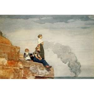   : Fishermans Family: Winslow Homer Hand Painted Art: Home & Kitchen