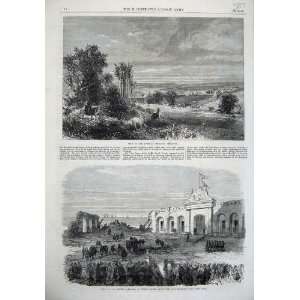  1865 View River Asuncion Paraguay Retiro Barracks War 