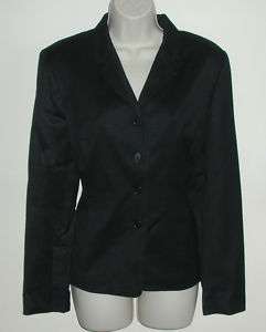 ANN TAYLOR Classic Black 4 Button Jacket/Blazer 8EUC  