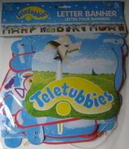 TELETUBBIES BIRTHDAY PARTY SUPPLIES LETTER BANNER  