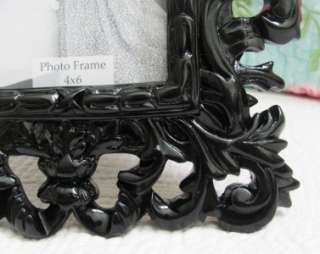 French Chic Shabby Paris Ornate Picture Frame BLACK  