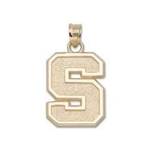 Michigan State Spartans Block S Pendant   10KT Gold 