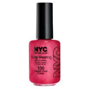 New York Color Long Wearing Nail Enamel, Classic Coral Creme, 0.45 