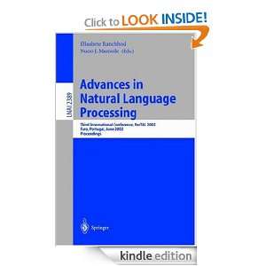 Advances in Natural Language Processing: Third International 