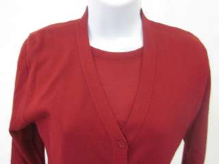 UNITED COLORS OF BENETTON Red Cardigan Top Set Sz M  