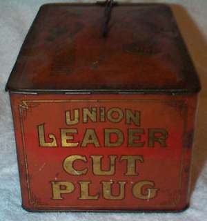Union Leader Advertising Tobacco Lunch Bucket OLD  