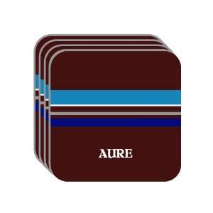 Personal Name Gift   AURE Set of 4 Mini Mousepad Coasters (blue 