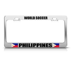  Philippines Filipino Flag World Soccer Metal license plate 