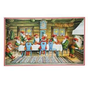  Swedish Christmas Poster, Tomte Santa at Table
