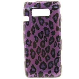  Crystal Hard PURPLE With LEOPARD Design Faceplate Cover 