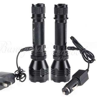 UltraFire C8 1300 LM CREE Q5 LED Rechargeable Flashlight Torch 5 Mode 