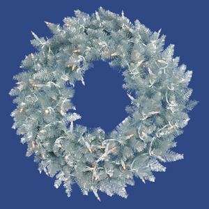  2.5 ft. PVC Christmas Wreath   Silver   Ashley Spruce   70 