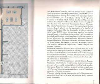 THE NUMISMATIC MUSEUM   Athens, Greece 1989, 32 page booklet  