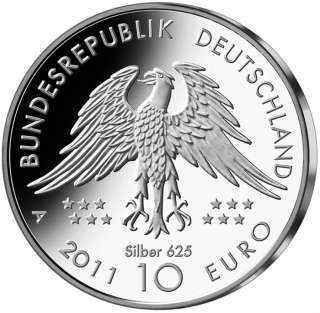 GERMANY 10 EURO KM new PROOF SILVER COIN Archaeopteryx 2011  