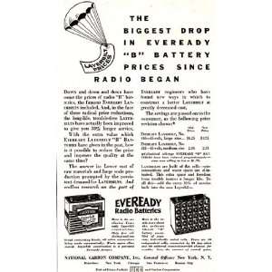  Print Ad 1932 Eveready Radio Batteries Eveready Books