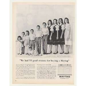  1961 Lennon Sisters Family Maytag Washer Photo Print Ad 