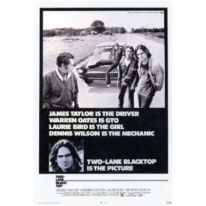  Two Lane Blacktop (1971) 27 x 40 Movie Poster Style B 